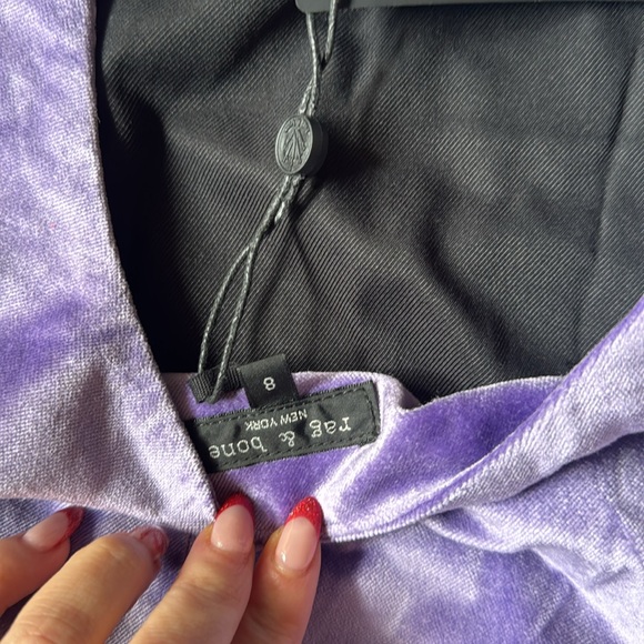 Rag & Bone Juliette Velvet dress in Violet - Picture 4 of 4